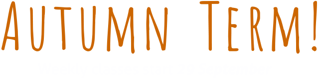 Header graphic with text that reads - Autumn Term - weekly classes start 29 September